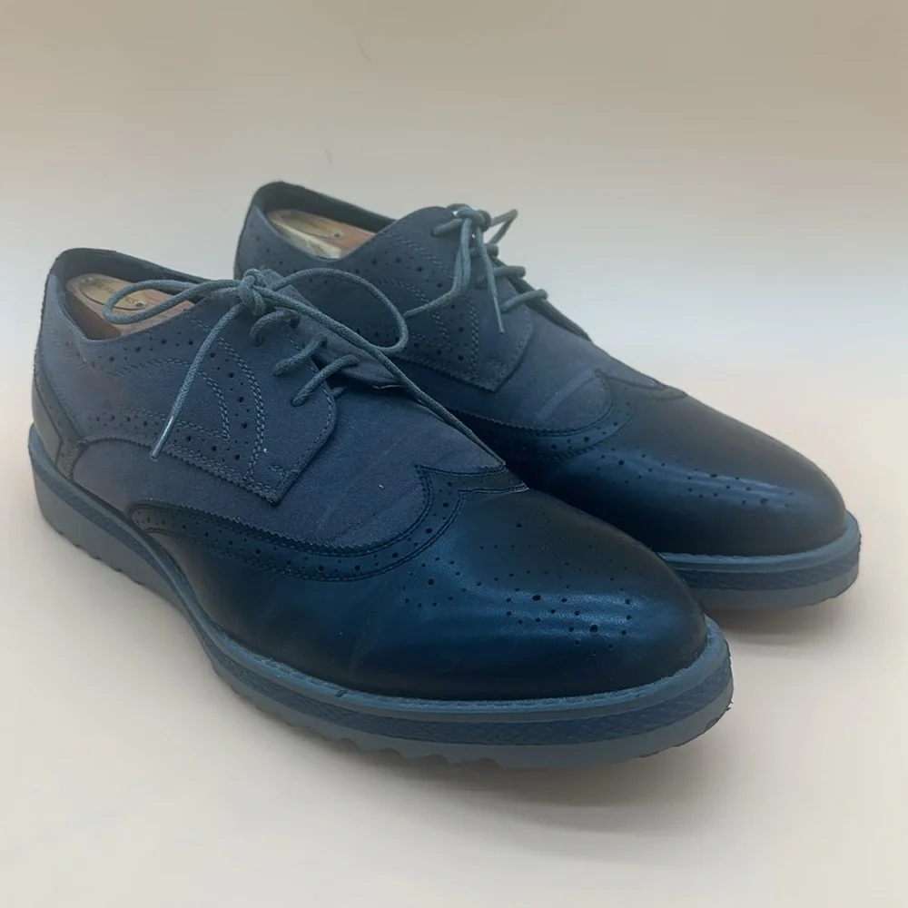 Alpine Swiss ALEC Mens Ripple Sole Wingtip Shoes Leather Lining & Insole - US 12